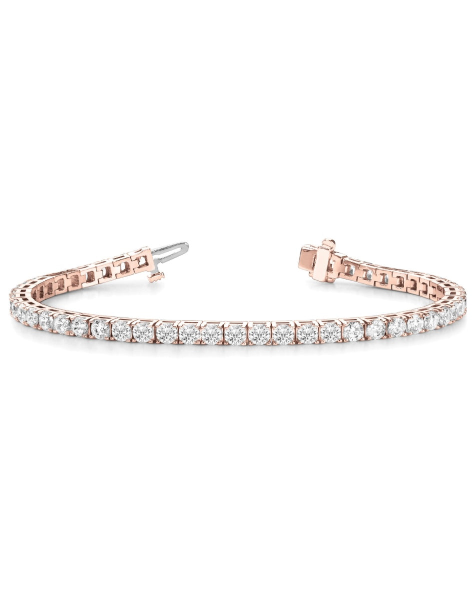 2ct Tennis bracelet set in 4prong lab grown diamonds